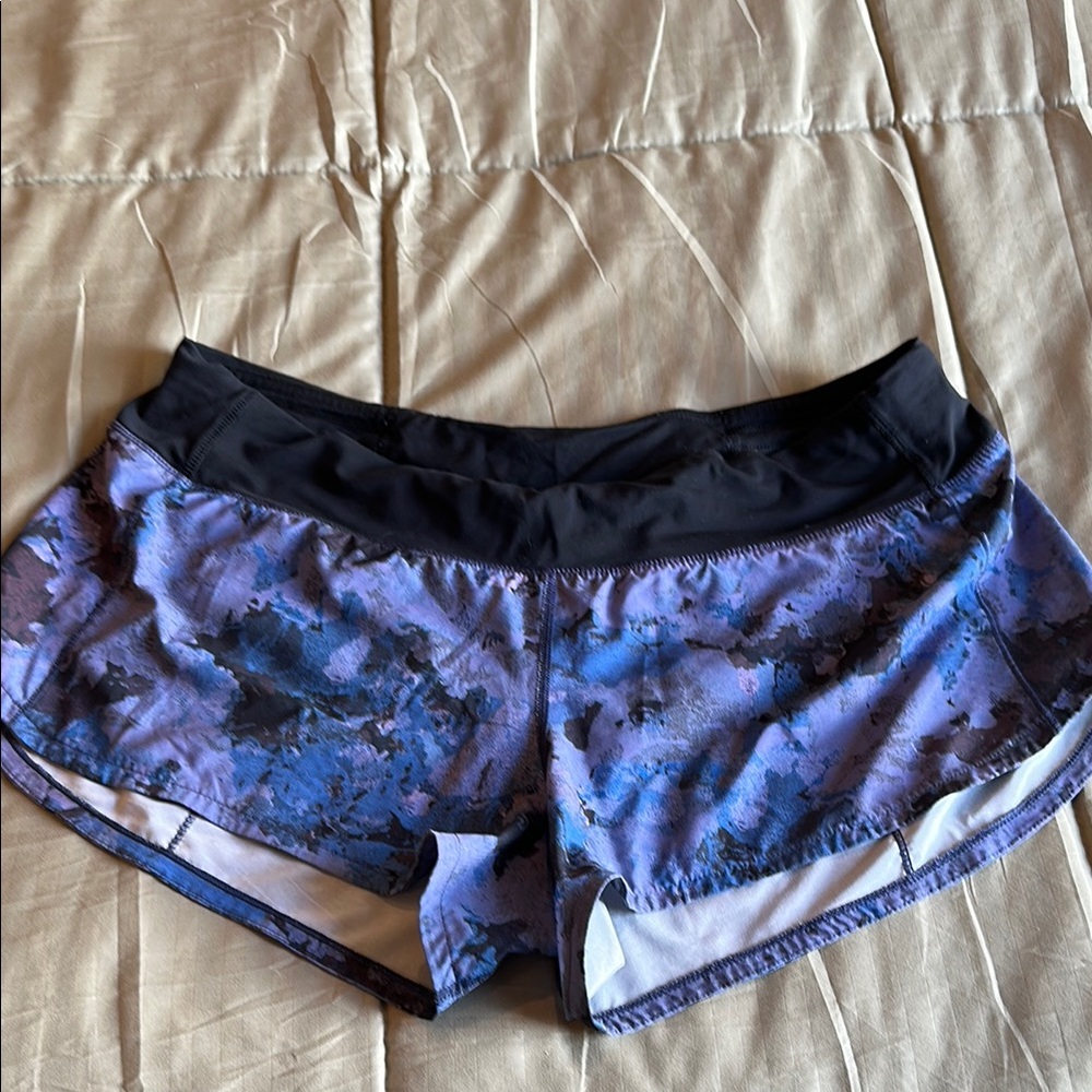 Lululemon Athletica Blue and Black Athletic Shorts